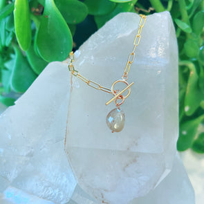 Sapphire Paperclip Necklace